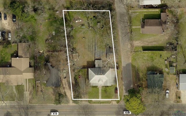 123 E 12th St, Mount Pleasant, TX 75455 - aerial overview of property's location featuring property boundaries highlighted