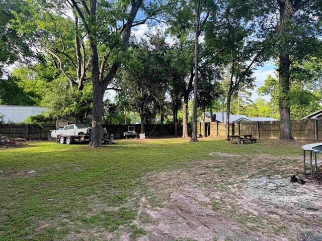 123 E 12th St, Mount Pleasant, TX 75455 - view of yard with a trampoline