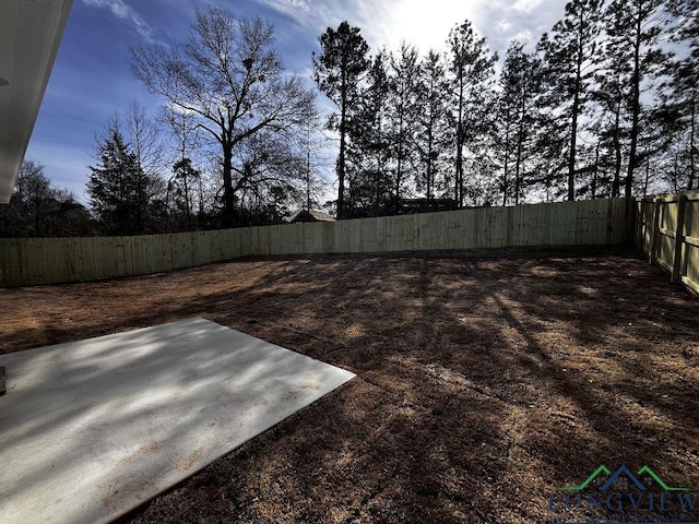 view of yard with a patio