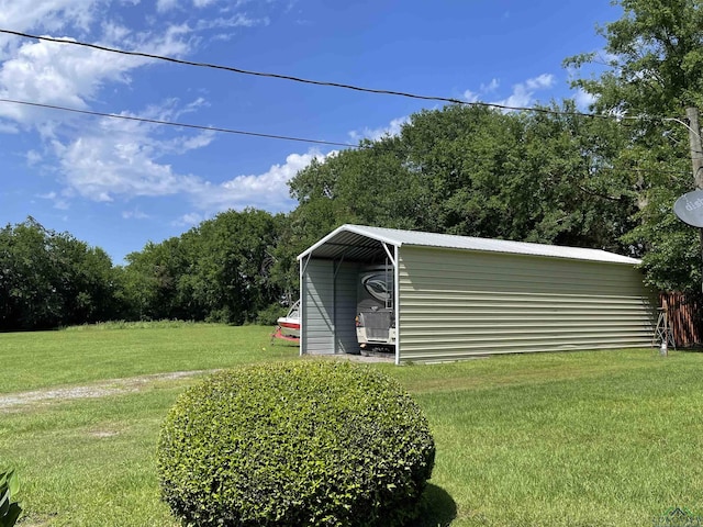 view of outbuilding featuring a detached carport