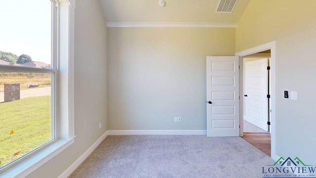 2510 Windmill Ln, Longview, TX 75601 - unfurnished room with carpet, crown molding, and baseboards