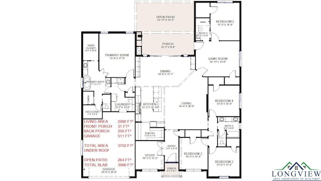 2510 Windmill Ln, Longview, TX 75601 - floor plan / room layout