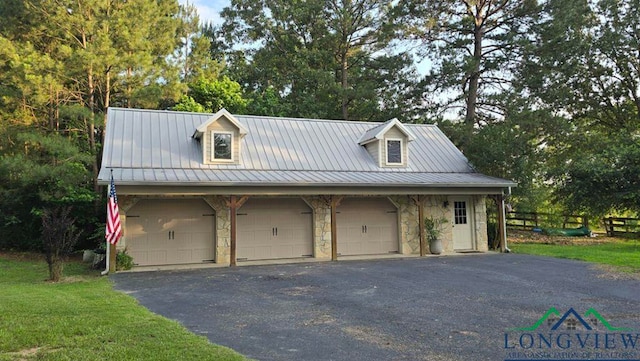 4350 Fm 1650, Gilmer, TX 75645 - detached garage featuring view of scattered trees
