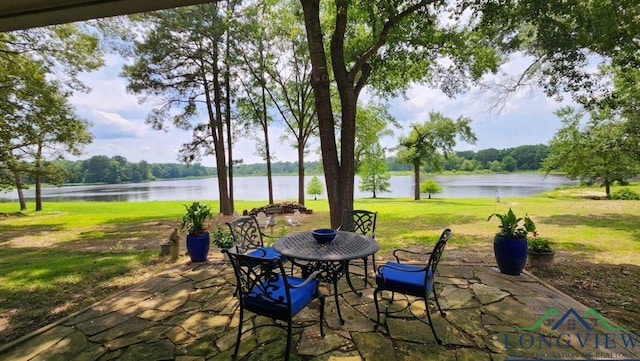 4350 Fm 1650, Gilmer, TX 75645 - view of patio featuring a water view