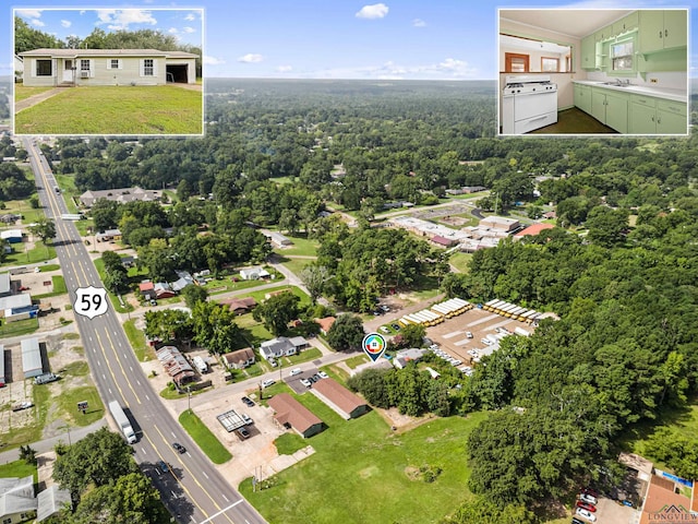 birds eye view of property