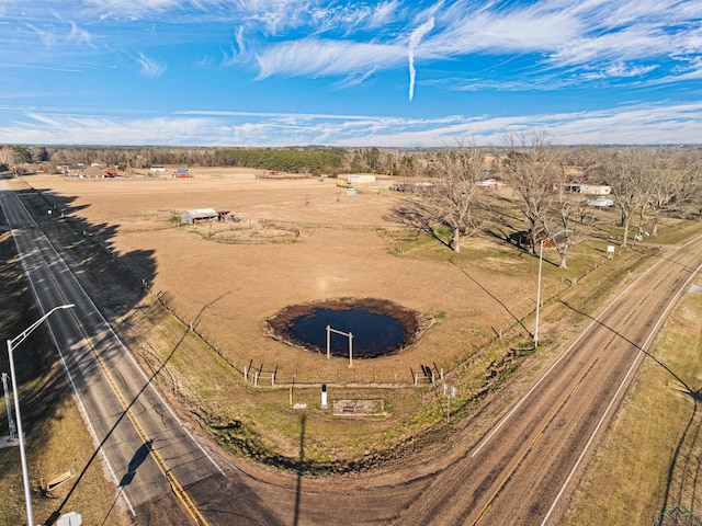 aerial view featuring a rural view