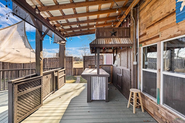 view of wooden terrace