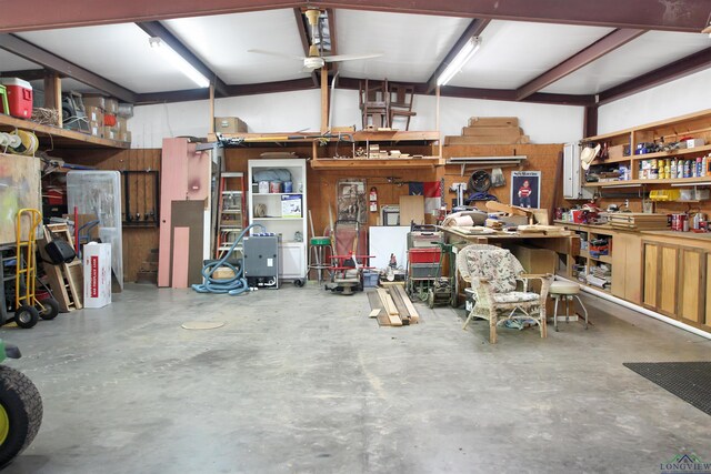 24130 Stallion Park Pl, Lindale, TX 75771 - garage featuring a workshop area