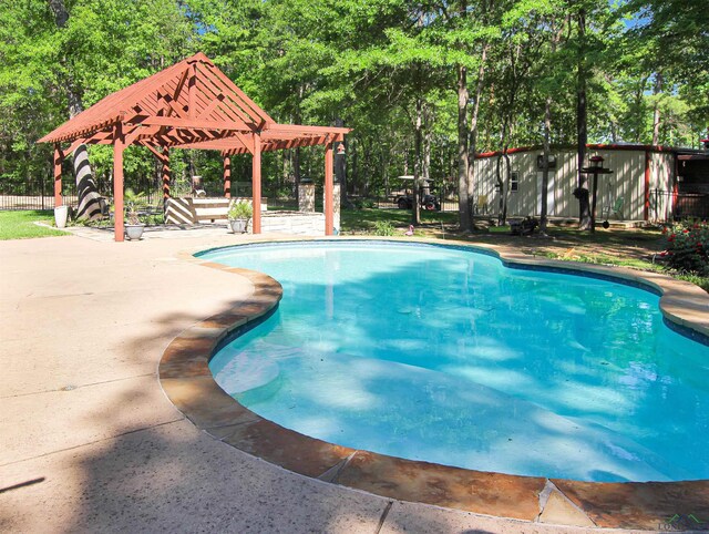 24130 Stallion Park Pl, Lindale, TX 75771 - pool featuring a patio area and a gazebo