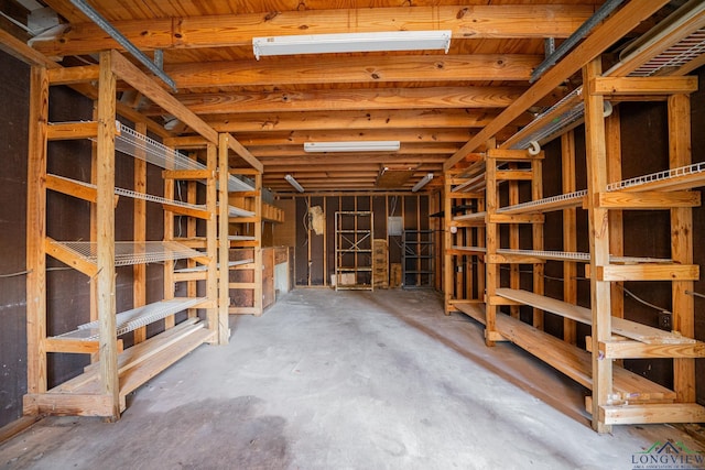 interior space featuring concrete floors