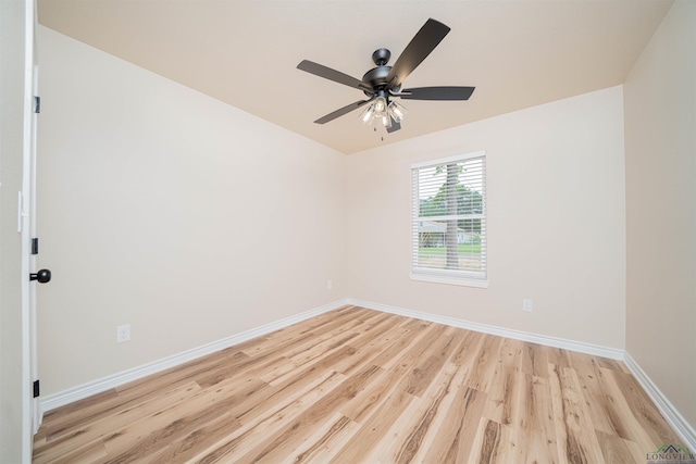 3603 Stracener Rd, Longview, TX 75605 - unfurnished room featuring light wood-style floors, baseboards, and ceiling fan