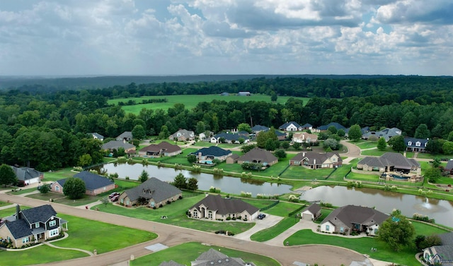 111 Winifreds Way, Hallsville, TX 75650 - birds eye view of property featuring a residential view and a water view