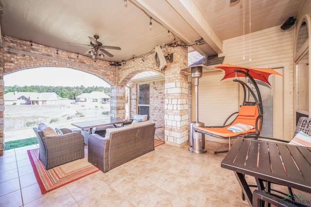 111 Winifreds Way, Hallsville, TX 75650 - view of patio with outdoor dining area and a ceiling fan