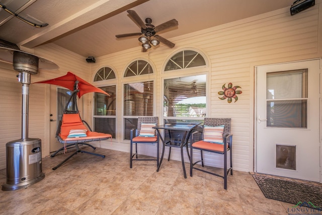 111 Winifreds Way, Hallsville, TX 75650 - view of patio / terrace with a ceiling fan and outdoor dining area