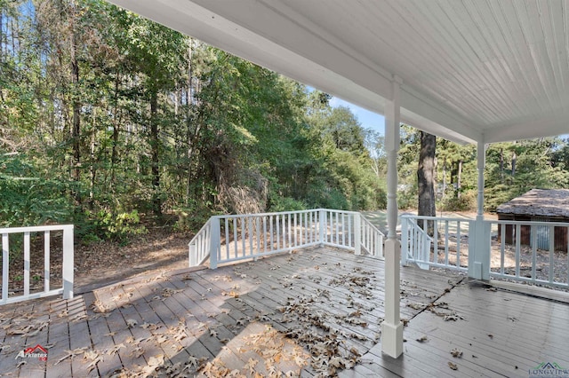 view of wooden terrace