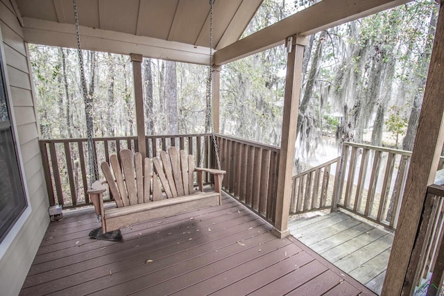 view of wooden terrace