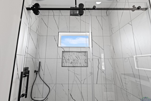 room details featuring a stall shower