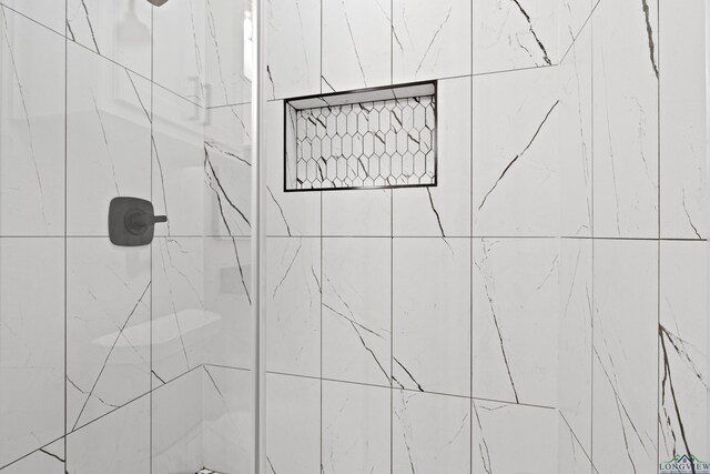 details with tiled shower