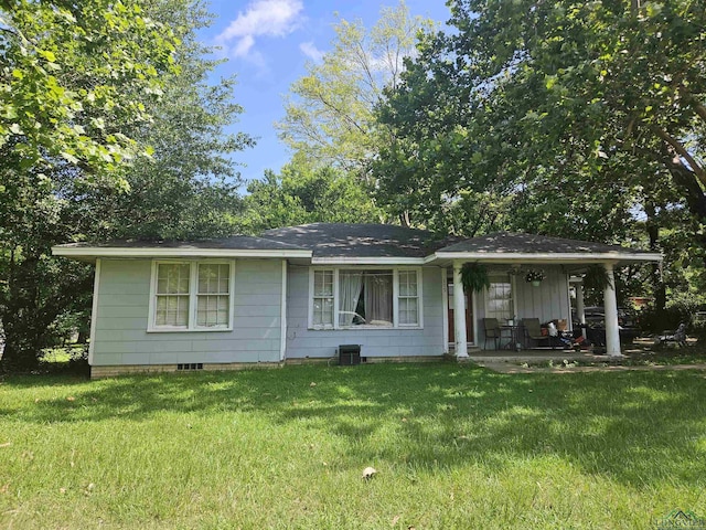 179 Lynch St, Hawkins, TX 75765 - view of front of house with a front lawn and a porch