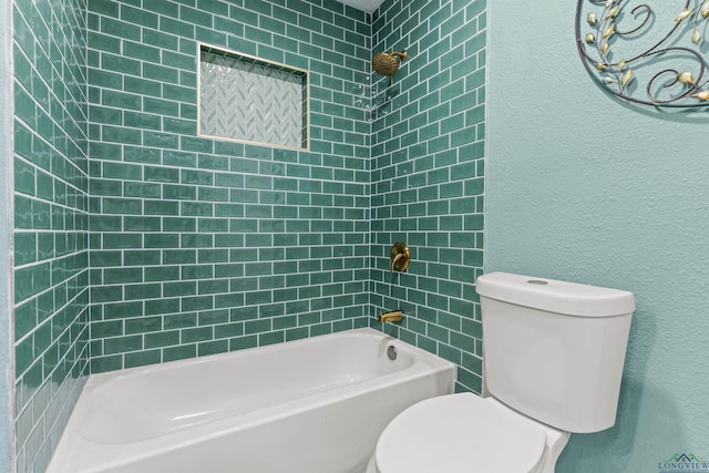 full bathroom with shower / bathing tub combination and toilet