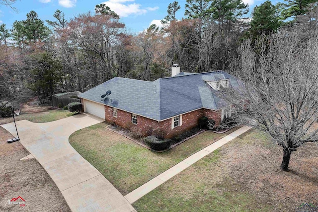 birds eye view of property