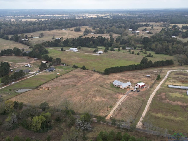 drone / aerial view featuring a rural view