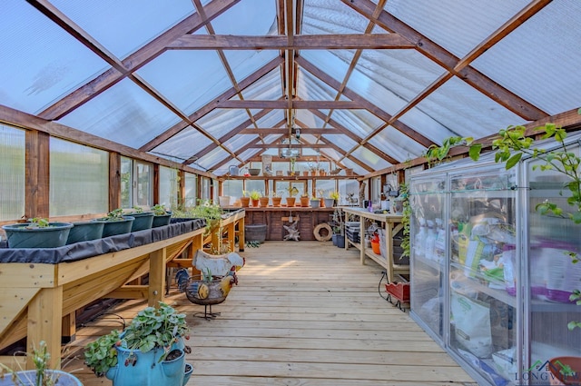 wooden terrace featuring a gazebo