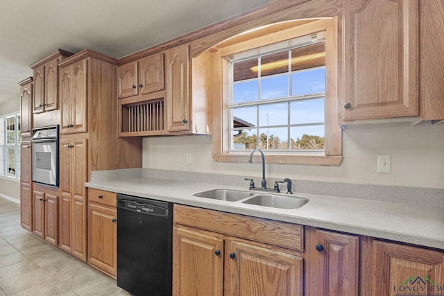 kitchen with sink, dishwasher, and oven