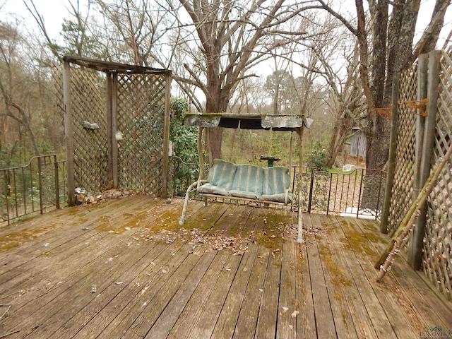 2231 W Stae Highway 154, Gilmer, TX 75644 - view of wooden terrace