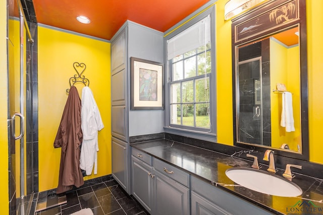 2003 Broadway Blvd, Kilgore, TX 75662 - full bathroom featuring vanity, a shower stall, and recessed lighting