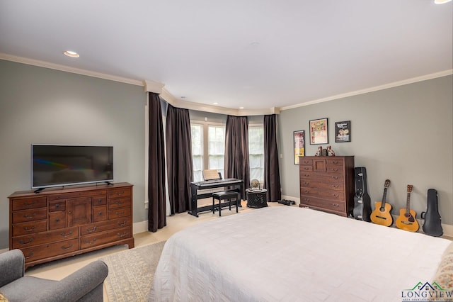 2003 Broadway Blvd, Kilgore, TX 75662 - bedroom featuring ornamental molding and recessed lighting