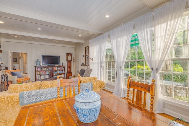 2003 Broadway Blvd, Kilgore, TX 75662 - living area featuring beamed ceiling