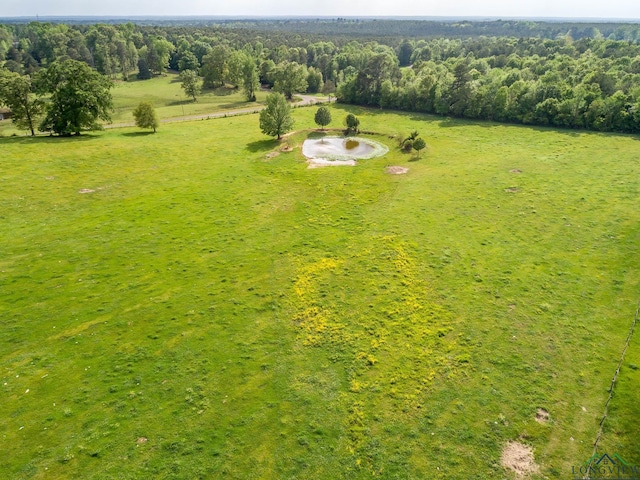 bird's eye view with a rural view