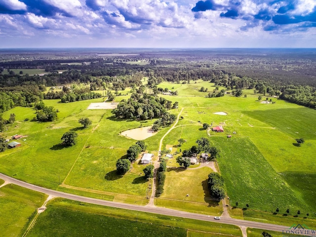 drone / aerial view featuring a rural view