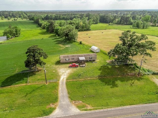 drone / aerial view featuring a rural view