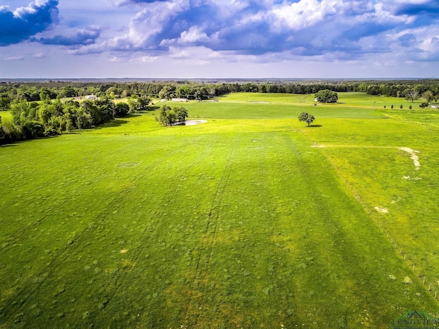 drone / aerial view featuring a rural view