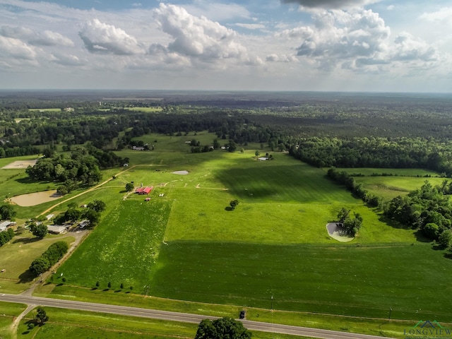 aerial view with a rural view