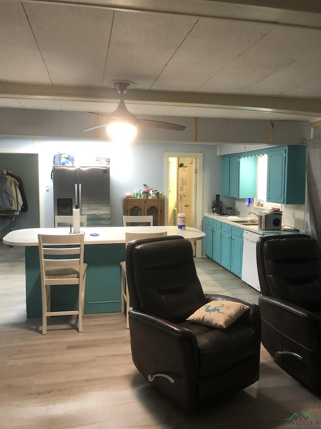 2408 Blairs Landing Rd, Karnack, TX 75661 - office area with light wood finished floors and a sink