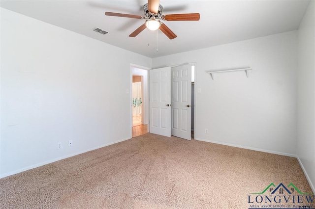 354 Royal Cir, Whitehouse, TX 75791 - unfurnished bedroom featuring carpet and a ceiling fan