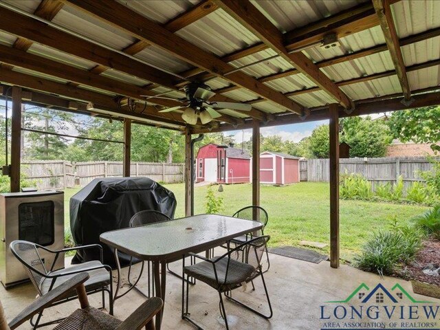1009 Sequoyah Ln, Longview, TX 75605 - view of patio with outdoor dining area and area for grilling