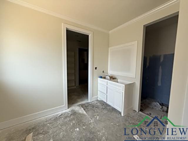 208 Lafoy Ln, Hallsville, TX 75650 - bathroom with ornamental molding and baseboards