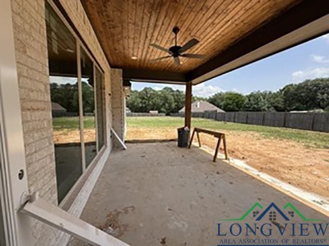 208 Lafoy Ln, Hallsville, TX 75650 - view of patio with ceiling fan