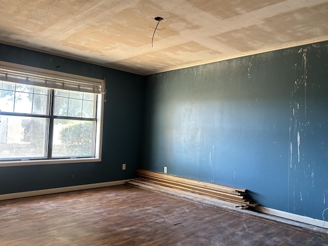 empty room featuring hardwood / wood-style flooring