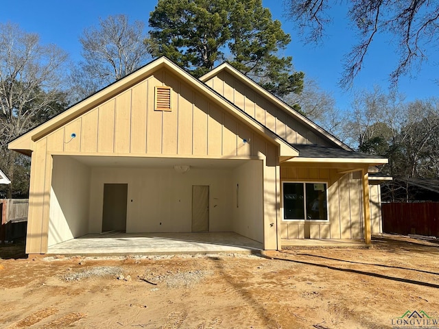 view of back of property