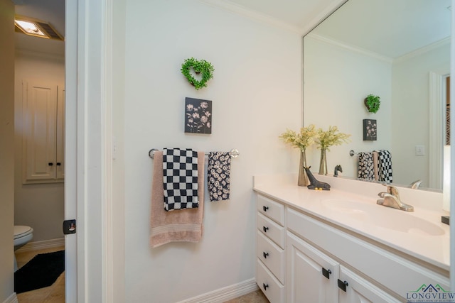 1124 Stillmeadow Ln, Longview, TX 75604 - bathroom featuring vanity and crown molding