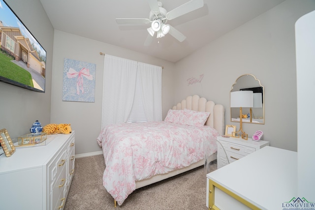 2931 Meadow Brook Trl, Tyler, TX 75701 - bedroom featuring light carpet and a ceiling fan