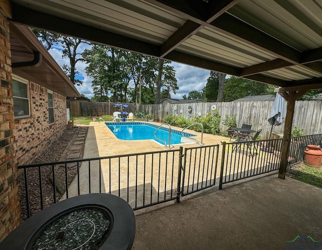 902 Warren Dr, Marshall, TX 75672 - view of pool with a patio area and a fenced backyard
