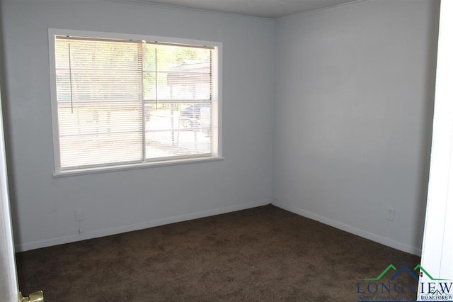 view of carpeted spare room