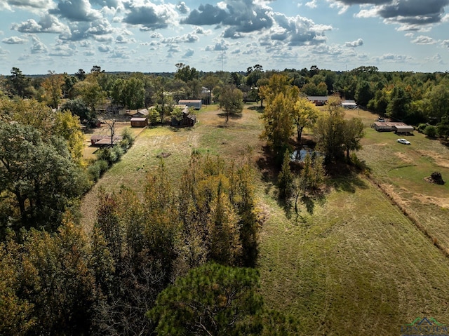 bird's eye view with a rural view