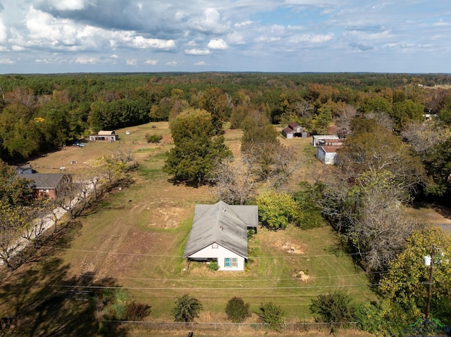 drone / aerial view with a rural view